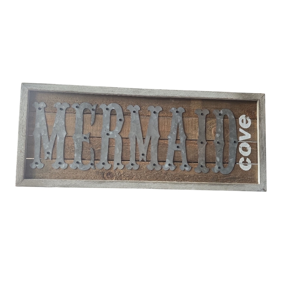 Mermaid Cove Wooden Wall Sign